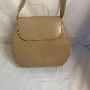 Lauren Alexandra Leather Crossbody bag in Beige